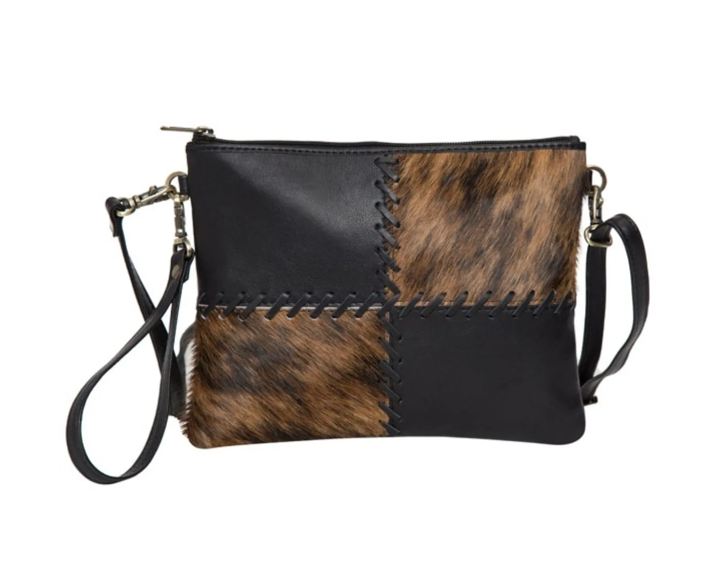 The Lisbon Boho Cowhide Clutch Bag