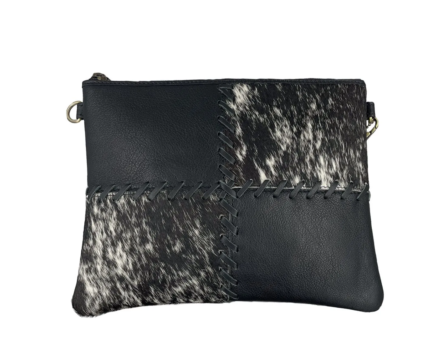 The Lisbon Boho Cowhide Clutch Bag