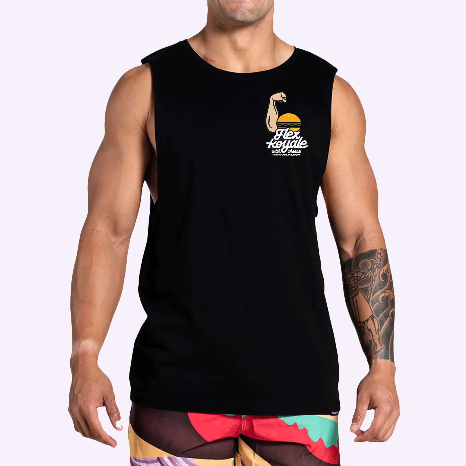 The WOD Life - MEN'S MUSCLE TANK - FLEX ROYALE WITH CHEESE