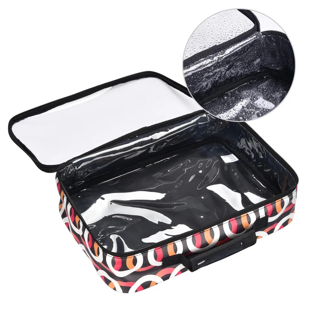 TheLAShop Cosmetic Makeup Bag Portable Clear Bag 14x10x3"