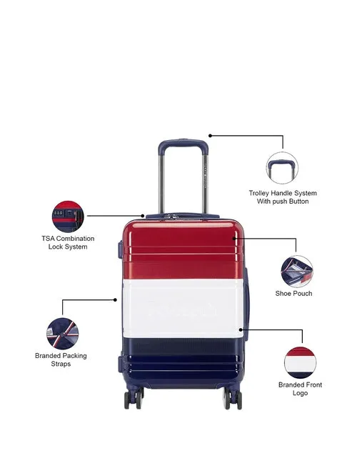 Tommy Hilfiger ABS 58 cms Navy   Red   White Hardsided Cabin Luggage (Triton)