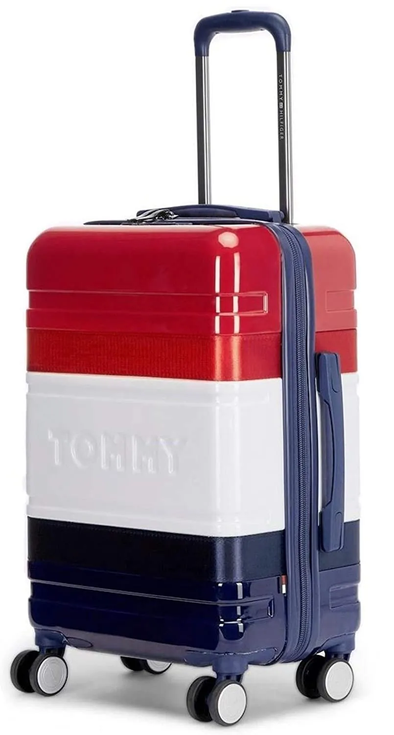 Tommy Hilfiger ABS 58 cms Navy   Red   White Hardsided Cabin Luggage (Triton)