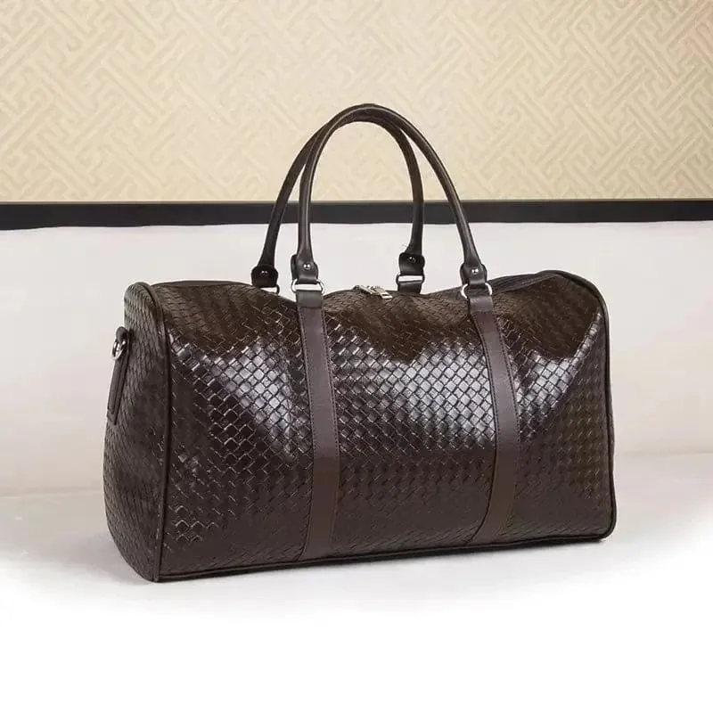 Unisex Black Woven Bag for Business Trip Carry On and Travel