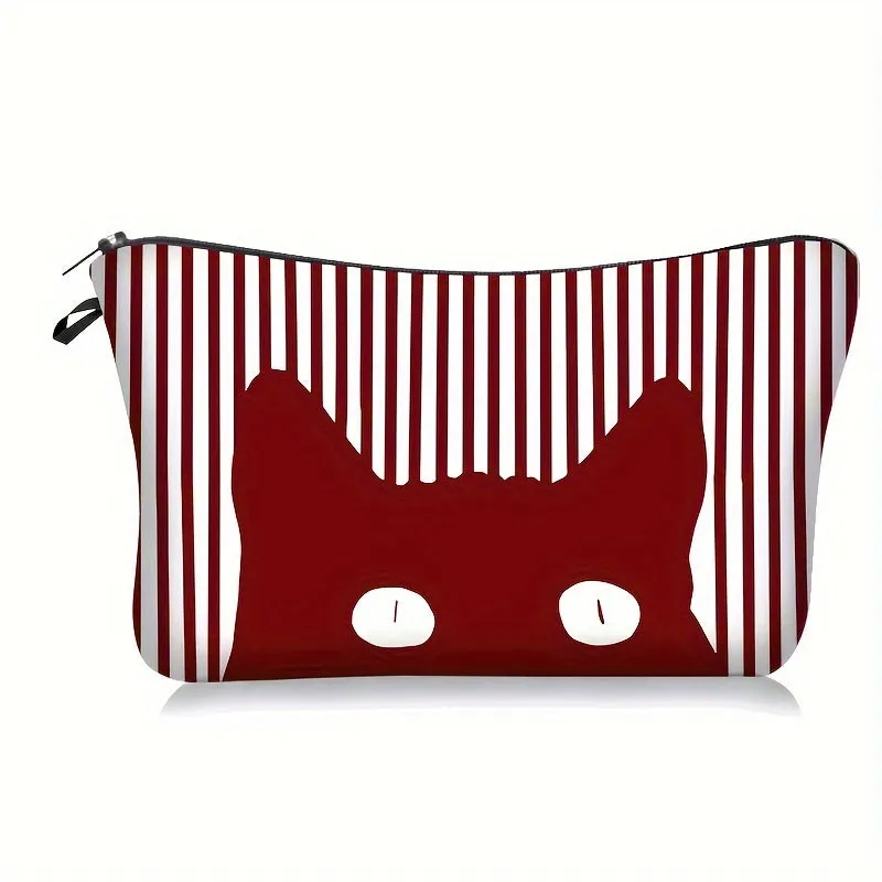 Versatile Cartoon Cat Cosmetic Bag Travel  Home Essential