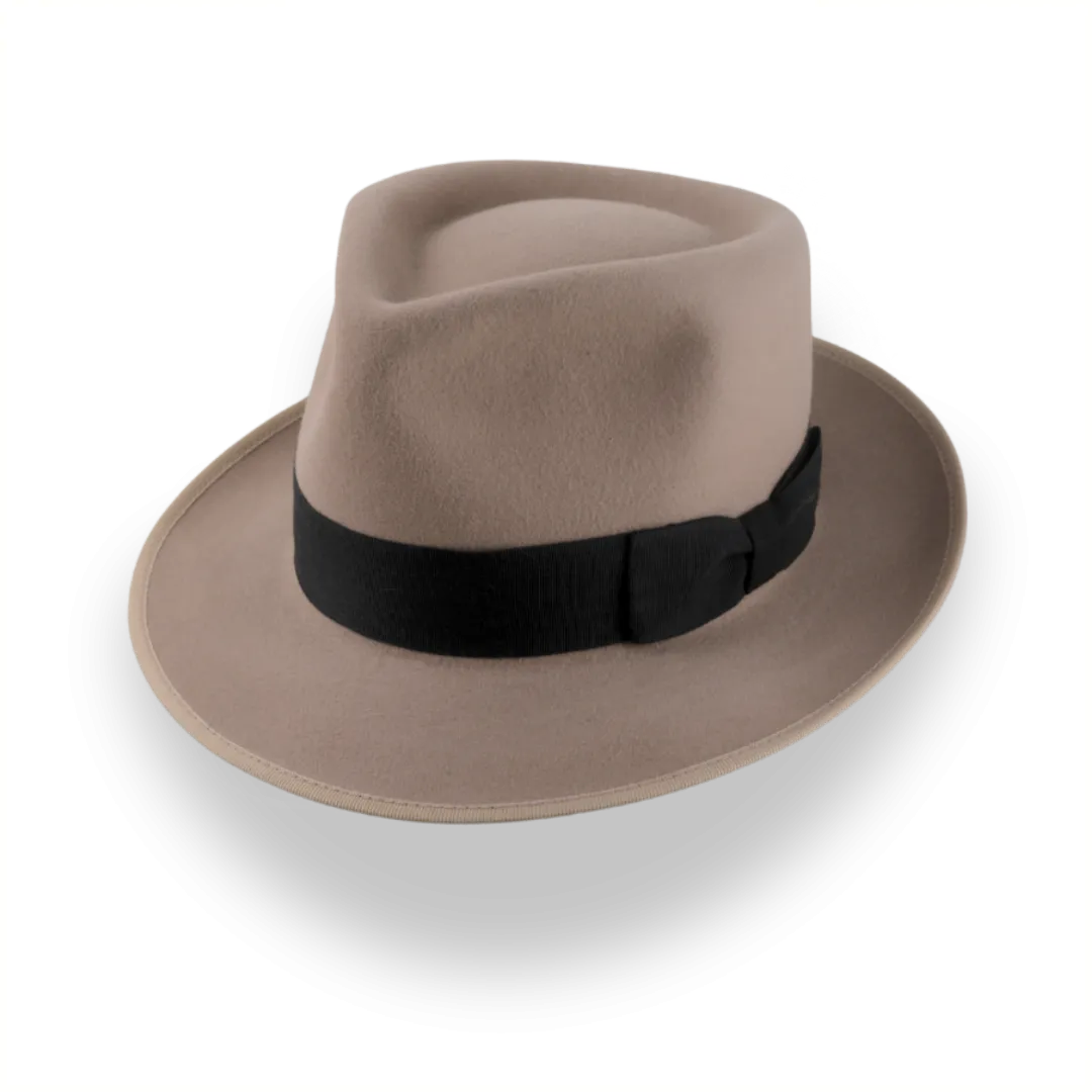 Versatile Tawny Men's Fedora Hat in Rabbit Fur | The Archer