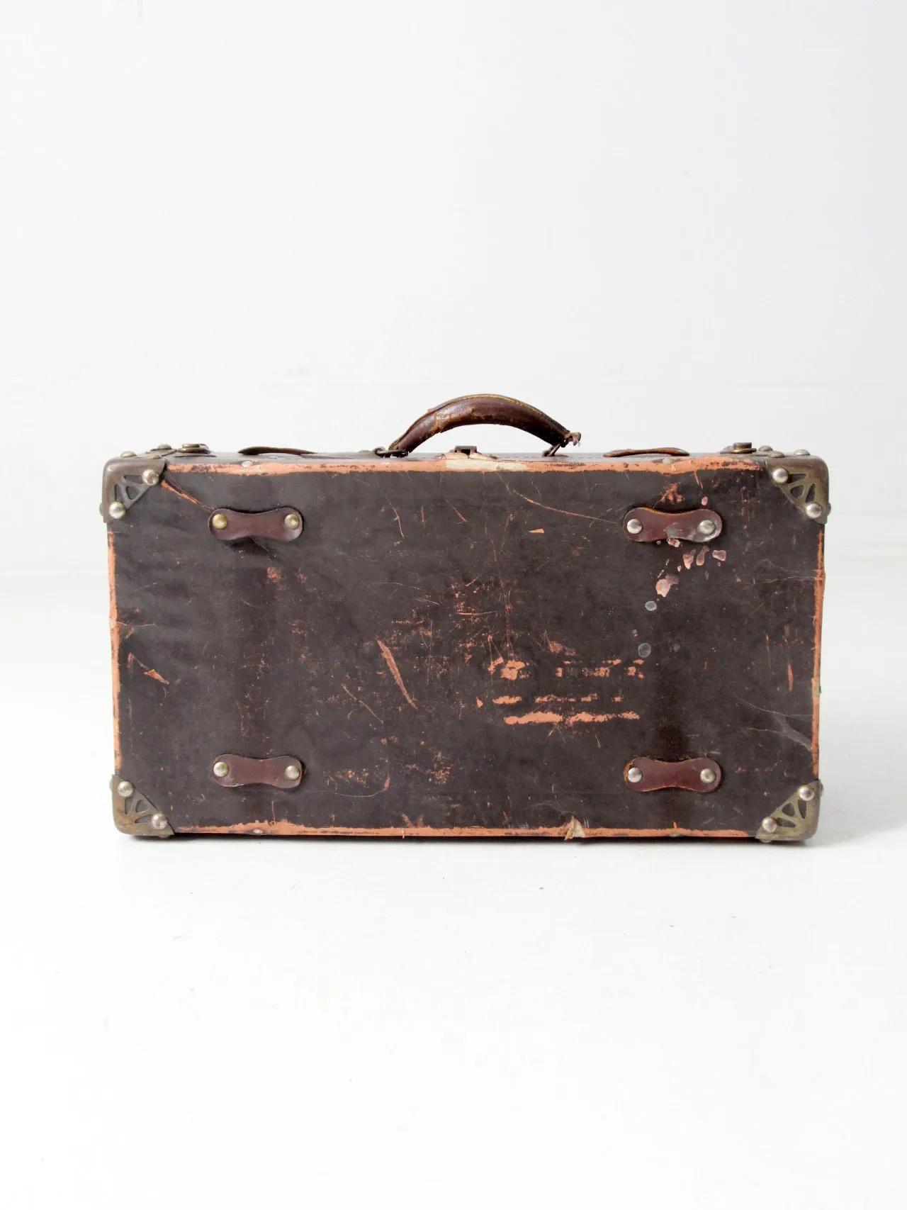 vintage brown cardboard suitcase