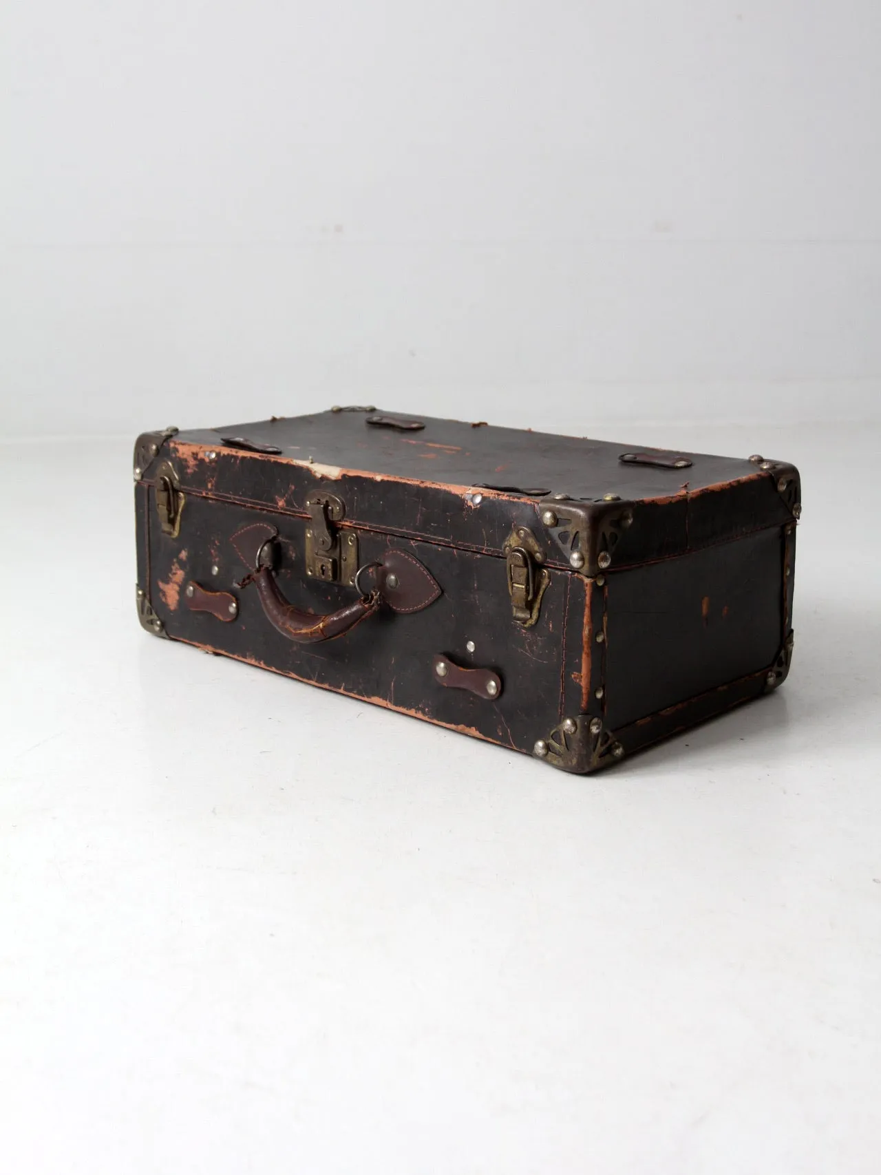 vintage brown cardboard suitcase