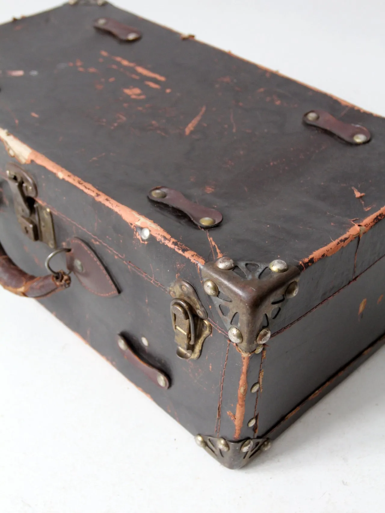 vintage brown cardboard suitcase