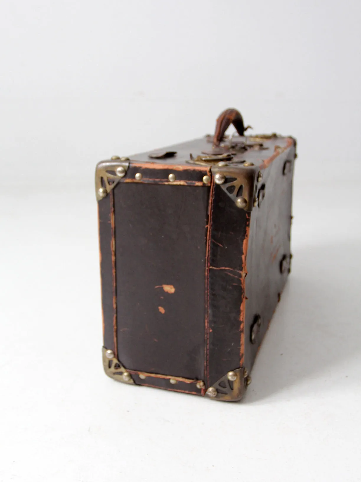 vintage brown cardboard suitcase