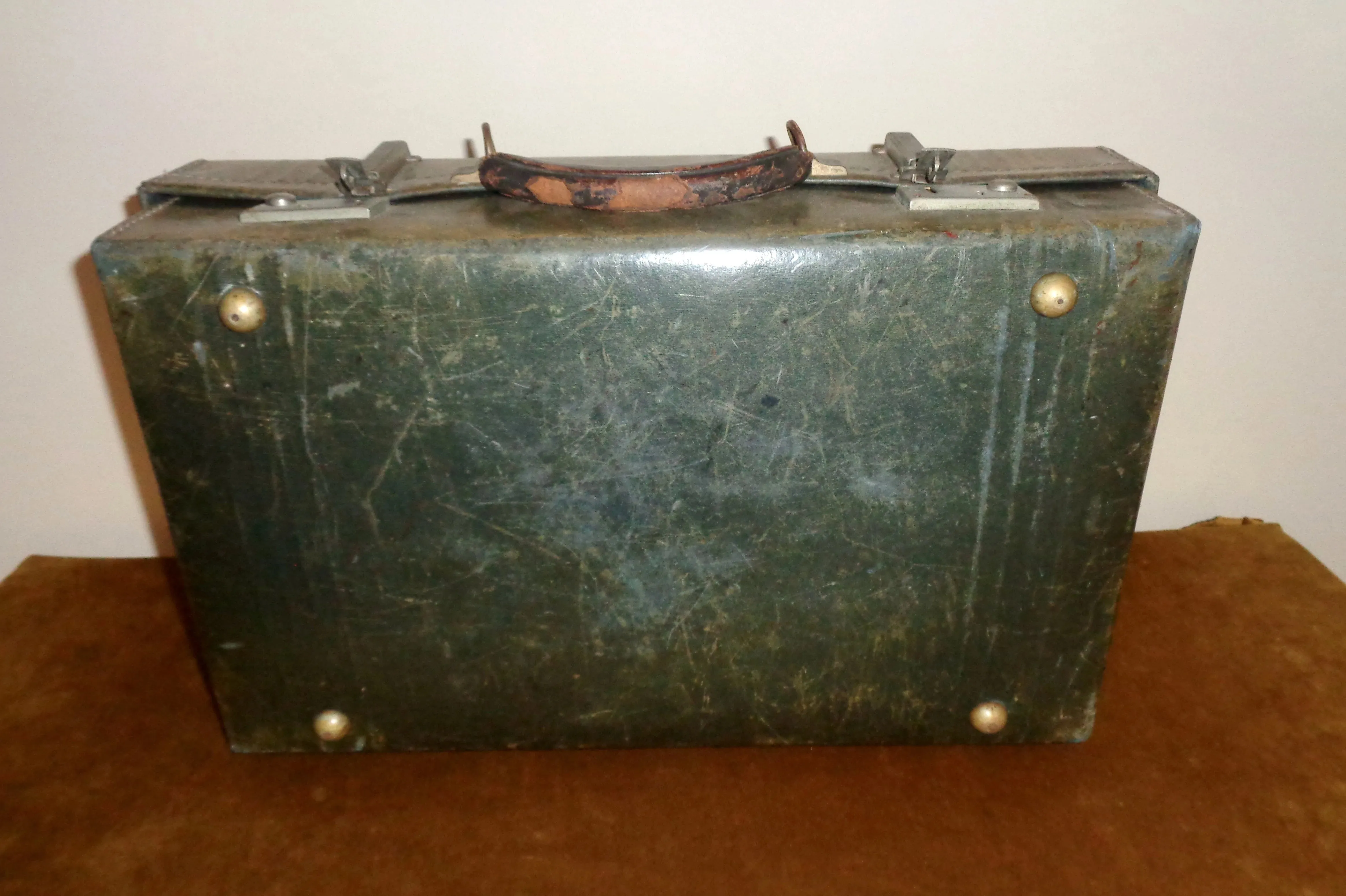 Vintage Revelex Small Revelation Leather And Metal Suitcase