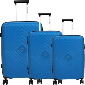 VIP Quad 8 Wheels 21x38x55cm Hard Casing cabin Suitcase Ice Blue