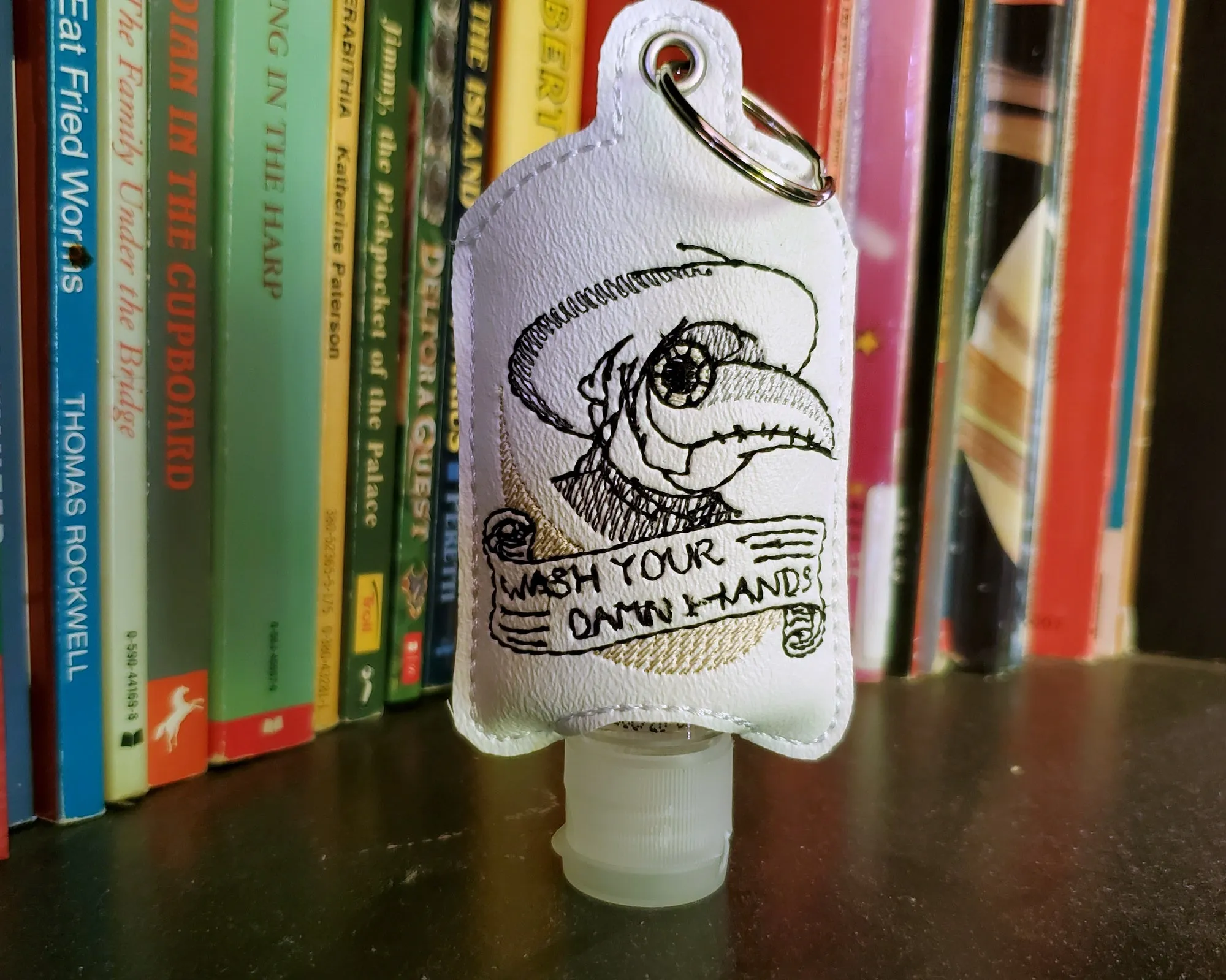 Wash your Da*n Hands - Hand Sanitizer Holder - White