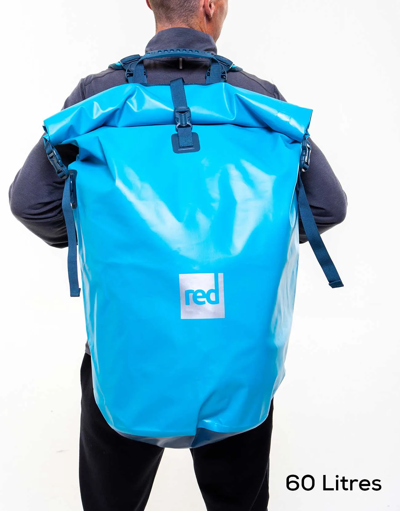 Waterproof Roll Top Dry Bag Backpack - Ride Blue