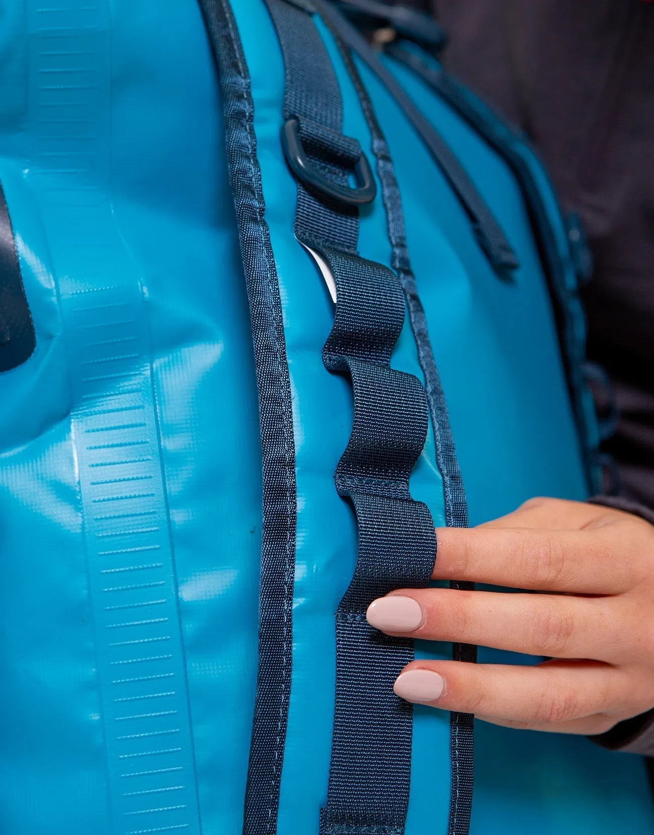 Waterproof Roll Top Dry Bag Backpack - Ride Blue