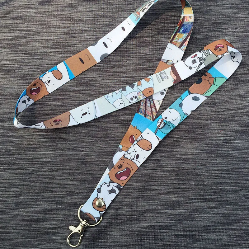 We bare bears necklace lanyard keychain