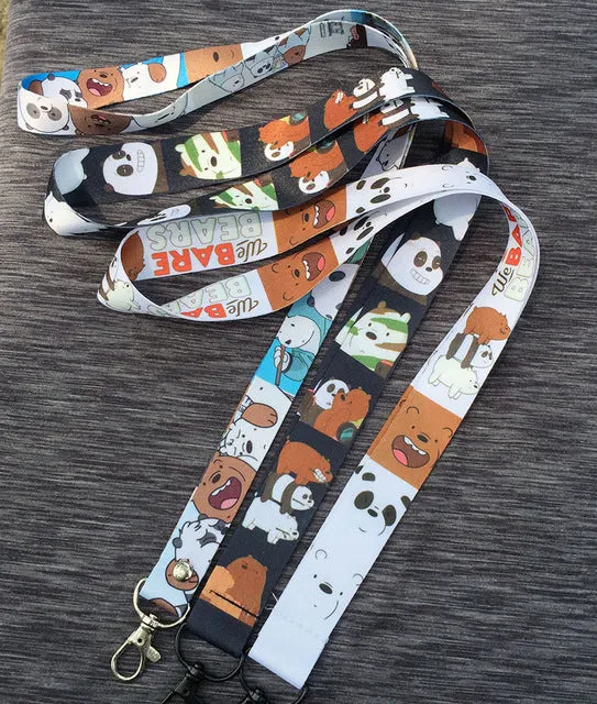 We bare bears necklace lanyard keychain