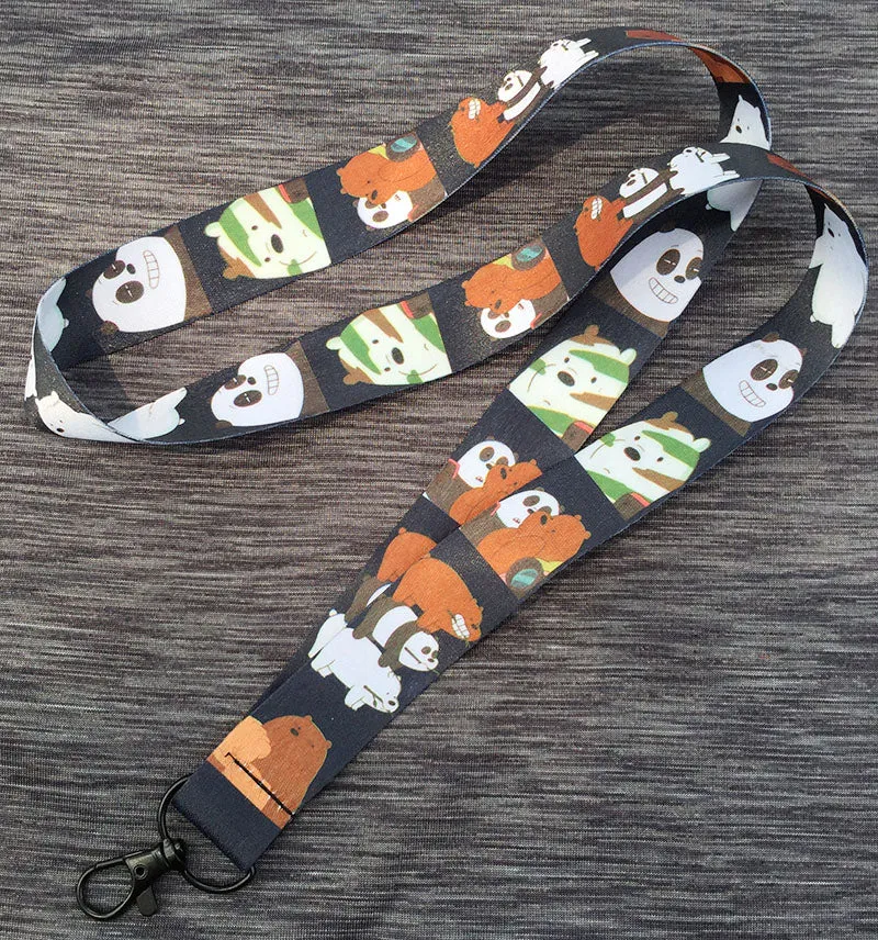 We bare bears necklace lanyard keychain