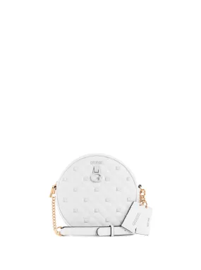 White Rue Rose Circle Crossbody Bag