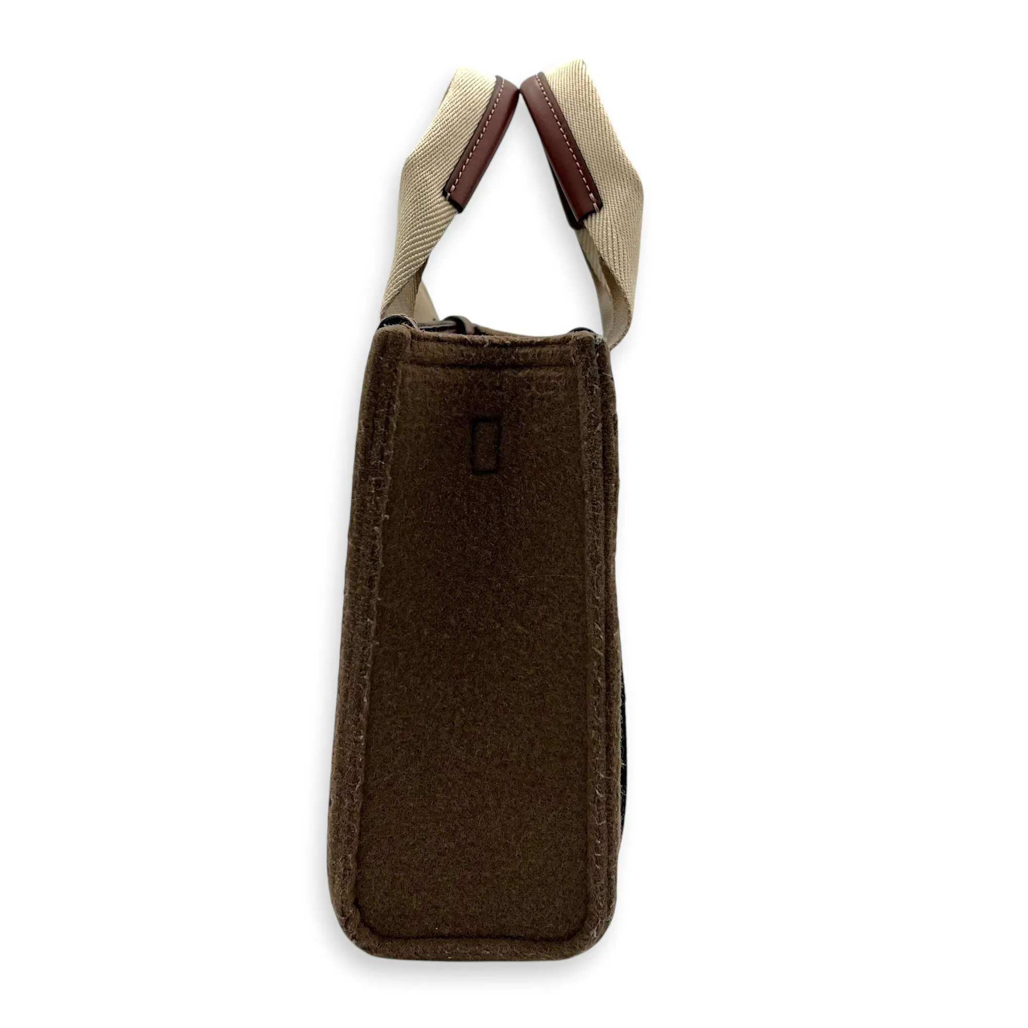 Woody Crossbody Bag Brown in Felt Fabric